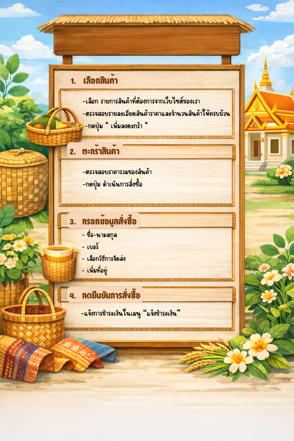 ขั้นตอนการสั่งซื้อ